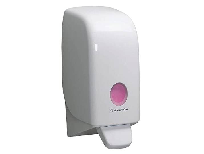 AQUARIUS Handreiniger Dispenser 6948-1 x witte Handreiniger Dispenser voor wandbevestiging (geschikt voor naVULLIngen van 1 liter),wit