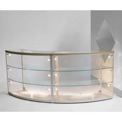 Thekenvitrine Glas gebogen Dialog 2L