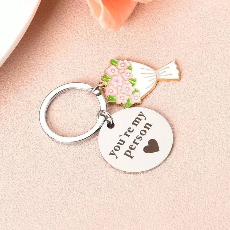 INF Porte-clés en acier inoxydable pour la Saint-Valentin - Tu es ma personne
