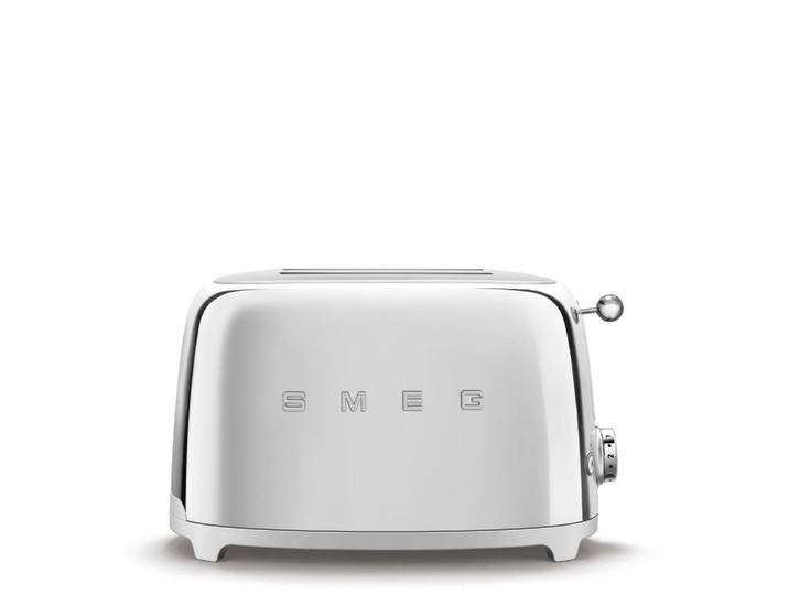 Smeg Toaster, Chromfarben, Metall, 32.5x20x19.5 cm, Krümelschublade, Auftaufunktion, Aufwärmfunktion, Schnellstoppfunktion, Bagel-Funktion, Kochgeschirr, Küchengeräte, Toaster