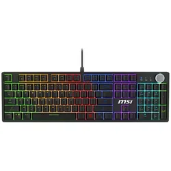 MSI FORGE GK-320 RED Gaming Keyboard, verkabelt (DE, Kabelgebunden), Tastatur, Schwarz