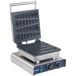 GastroHero Doppel Waffeleisen rund 2x Ø180 mm Profi Waffeleisen Gastronomie Waffelgerät mit Temperaturregler 2600 W Edelstahl