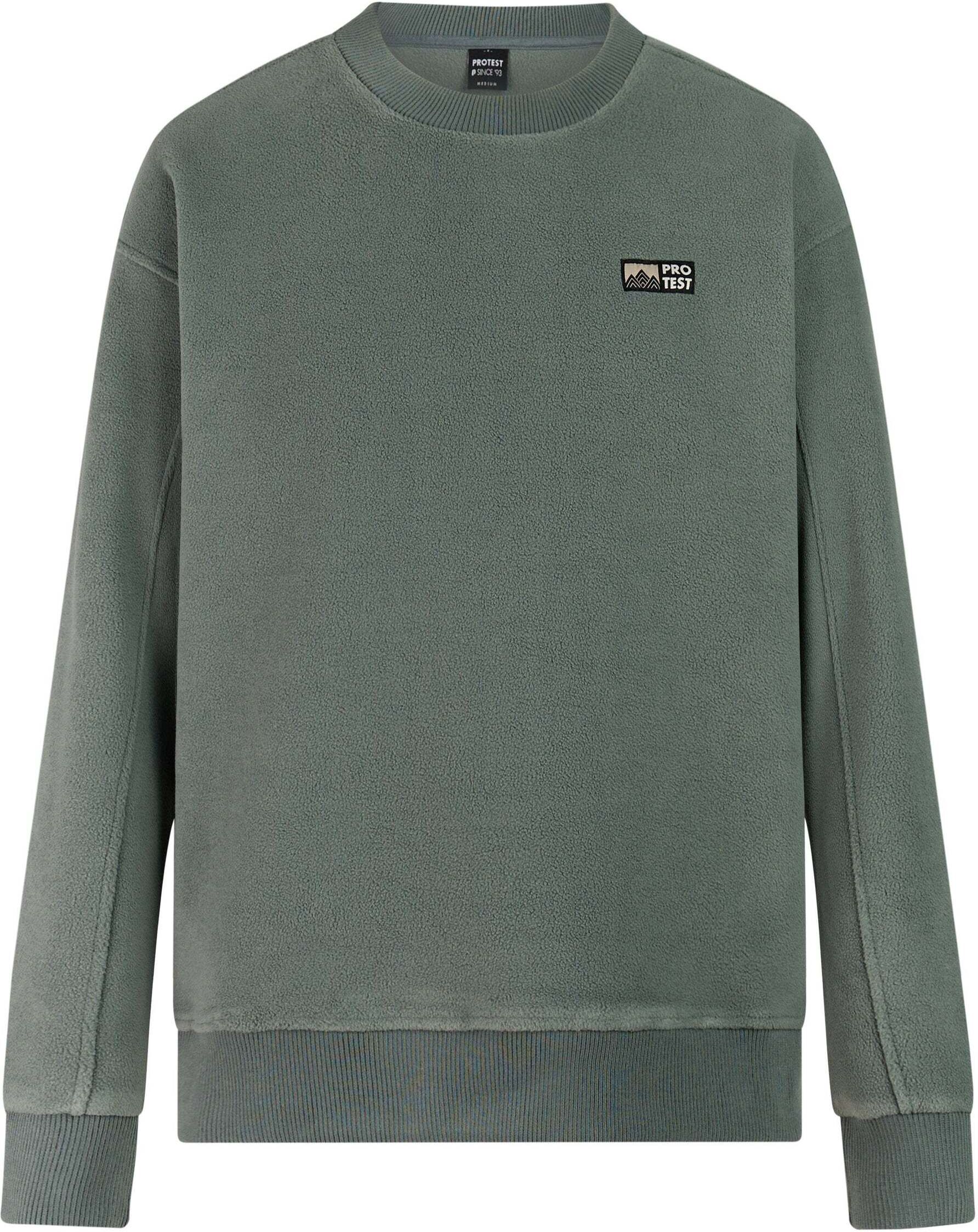 Rundhalspullover PROTEST "Pullover PRTHawks", Herren, Gr. M, grün (evergrün), Obermaterial: 100% Polyester PES., Pullover Rundhalspullover evergrün M