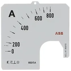 ABB SCL-A1-800/72 Amperemeter Skale Stromwandleranschluss 800/5A 2CSG112329R5011 SCLA180072