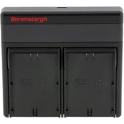 Berenstargh Dual PD Hyper Ladegerät f. JVC SSL-JVC70 JVC75 USB-C in/out Powerbankfunktion (Kamera Akku Ladegerät), Kamera Stromversorgung, Schwarz