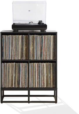 Crosley Furniture Crosley Enzo 4 Cube Record Player Stand With Vinyl Storage - Black