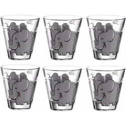 Leonardo, Kindergeschirr + Kinderbesteck, Trinkbecher Bambini Elefant 120 ml, 6 Stück