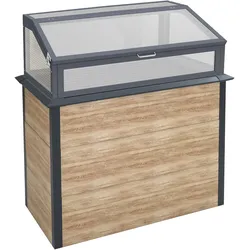 Westmann Hochbeet mit Frühbeetaufsatz Primus-Multi Plus M holzoptik   50x100x113cm