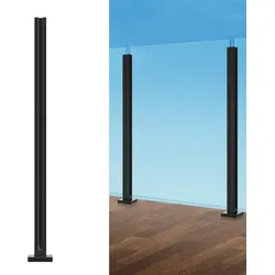 VEVOR Glasklemme, 41,34 Zoll hohe Glasgeländerhalterung für 0,39 bis 0,47 Zoll dickes gehärtetes Glas, Glasmontageklemme aus Edelstahl 304, Glasregalhalterung für Balkon, Garten, Terrasse, Treppe, Sch