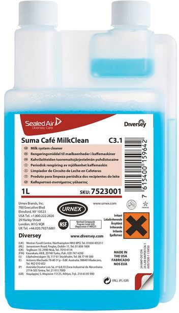 DIVERSEY Suma® Café MilkClean C3.1, flytande rengöringsmedel för mjölksystem, 6 x 1 l