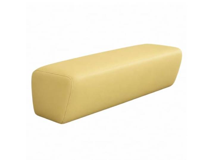 Wartezimmerbank aus PU-Leder Modularer Empfangshocker für Büro und Lounge Lederbank mit Elastischem Schaumstoff,Abgerundeten Seiten und Flexiblen Größen für Empfang,Büro(Yellow,80cm/31.5in)