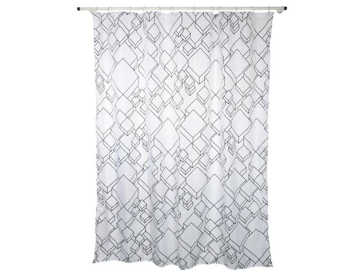 Duschvorhang in Weiß Textil/Mischgewebe