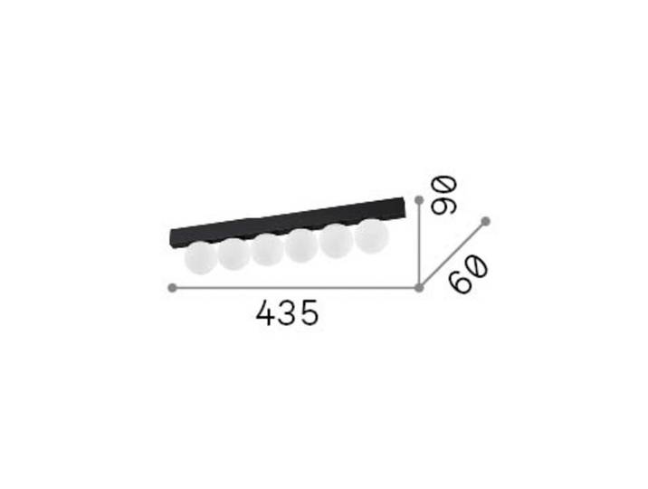 IDEAL LUX LED Deckenleuchte Binomio, schwarz, für Wohn- / Esszimmer, Metall, Modern