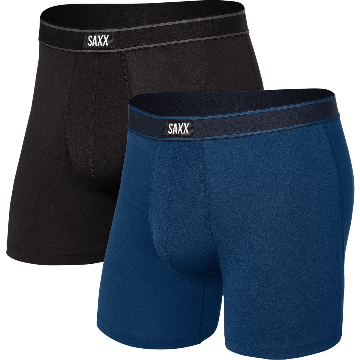 Saxx Dayt Comf Stre BB FLY 2PK black/city blue (BRB) L SXPP2A-BRB-L