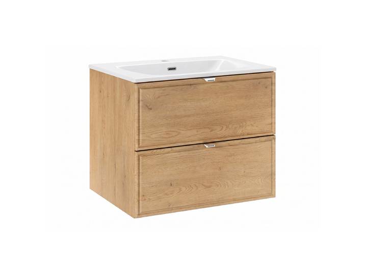 Meuble simple vasque encastrée 60cm Elias Bois