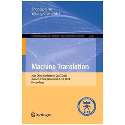 Machine Translation, Fachbücher von Yidong Chen, Zhongjun He