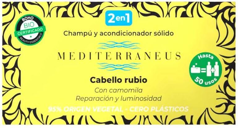 Mediterraneus Solid Shampoo and Conditioner for Blonde Hair 50 gr