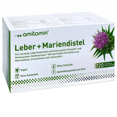 Amitamin Mariendistel+Leber Kapseln 120 St