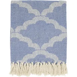 Chic Antique Aix Plaid aus Garnüberschuss - Sky Blue, 150 x 130 cm
