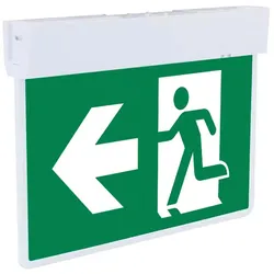 LED Fluchtwegleuchte Notausgangsleuchte Notleuchte Glas Weiß L 30 cm
