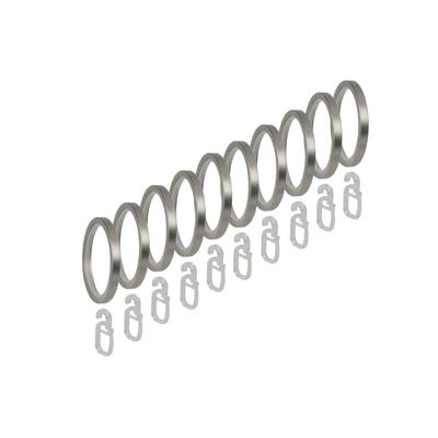 Gardinenring LIEDECO "Faltenlegehaken Inox", silber (silberfarben), Ø:0,2cm, Metall, Gardinenbefestigungen