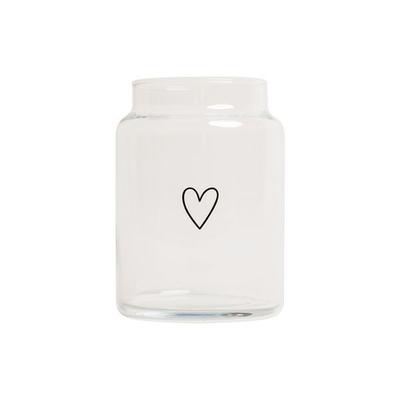 Vase aus Glas groß Herz