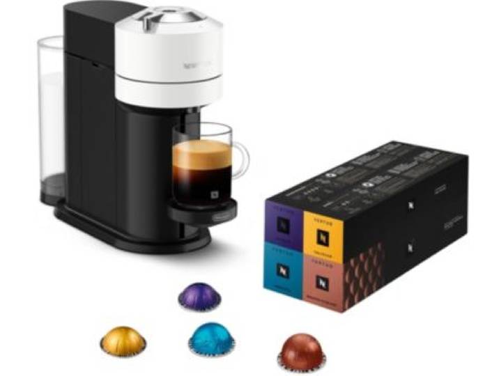 Delonghi Nespresso - Nespresso Vertuo Next Blanc Env120.W + 52 Capsules