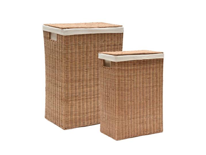 Kave Home Wasmand Indali Rotan, Set van 2 stuks - Bruin
