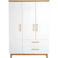 roba »Finn« 3-türiger Kleiderschrank - 134,5x55x200cm - weiß -