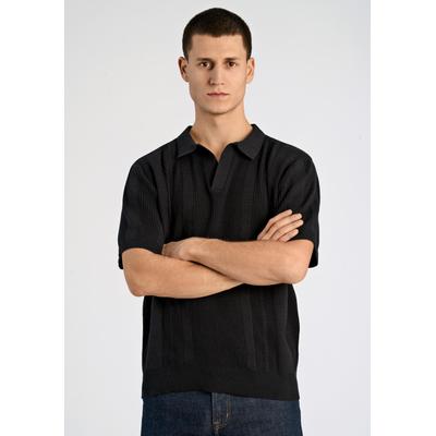 Poloshirt LINDBERGH "Poloshirt Oversize Fit", Herren, Gr. L, schwarz, Obermaterial: 100% Baumwolle, oversize, Shirts