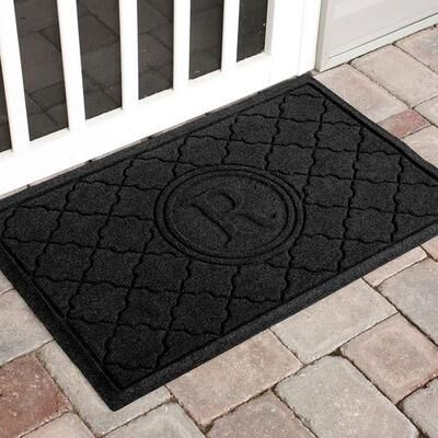 Bungalow Dba Matterly Cordova Monogram Doormat 35 x 23, 35 x 23, Charcoal