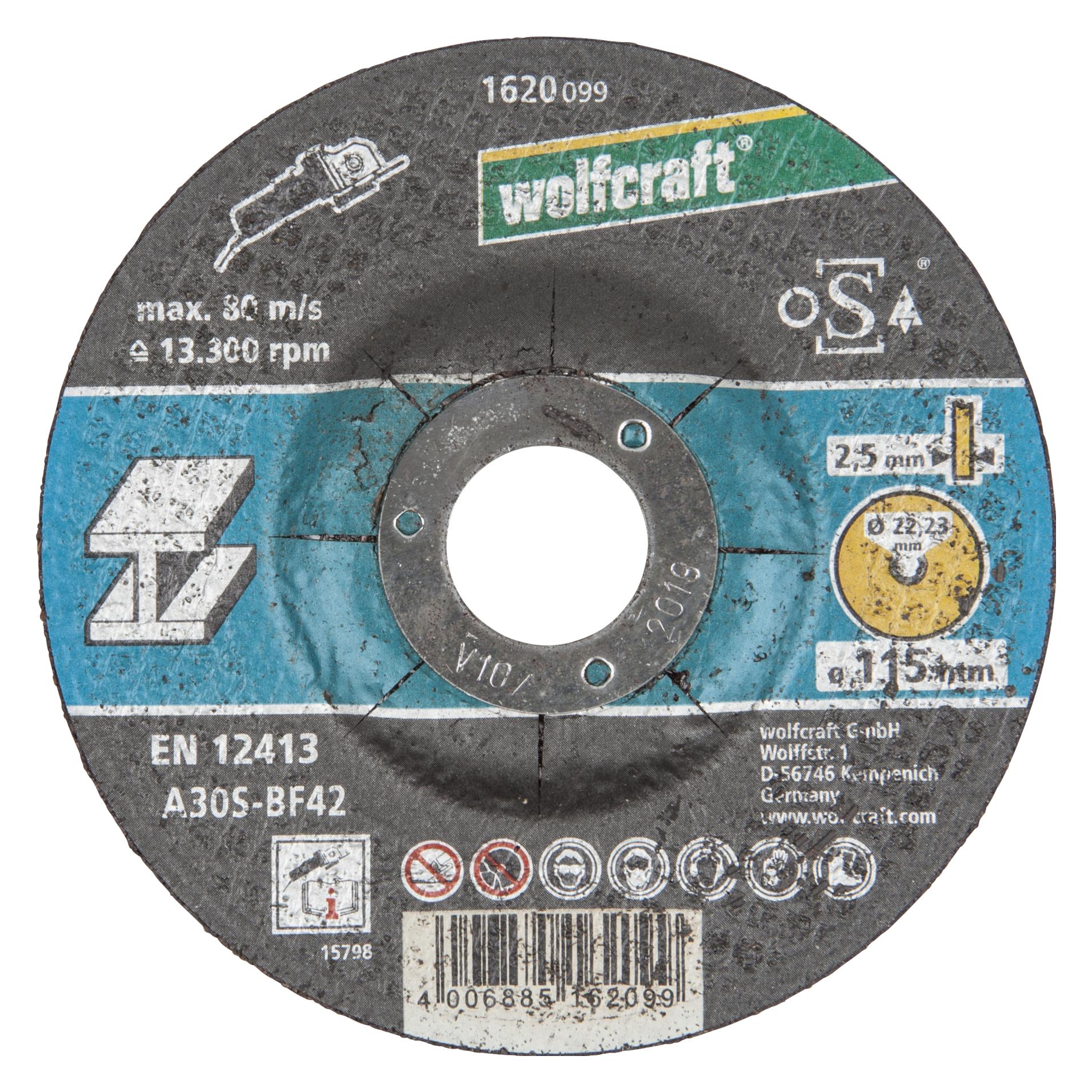 wolfcraft 1 Trennscheibe Met. gek. ø115x2,5x22,2mm (1620099)