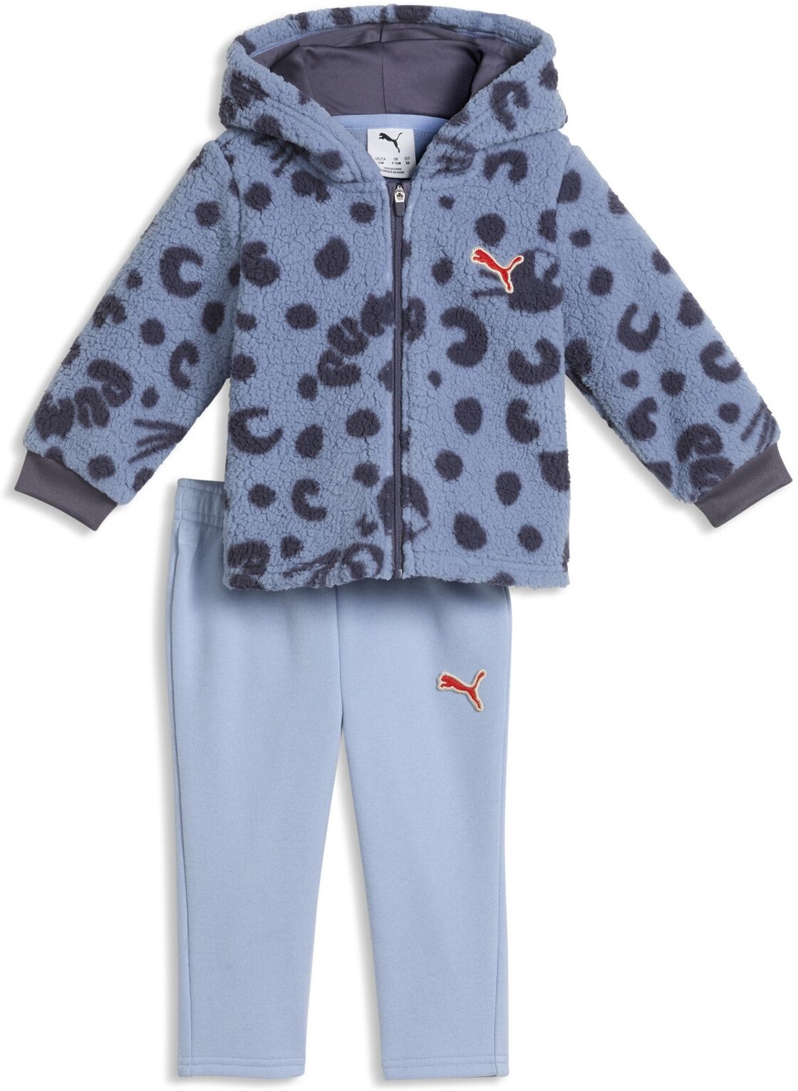 Jogginganzug PUMA "Minicats Imaginary Friend Trainingsanzug Kinder", Mädchen, Gr. 80, blau (chambray blau), Obermaterial: 100% Polyester. Kapuzenfutter: 100% Polyester, Sportanzüge Jogginganzug