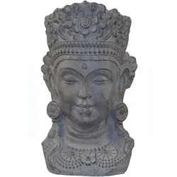 möbel direkt online Pflanzgefäß Buddhakopf grau