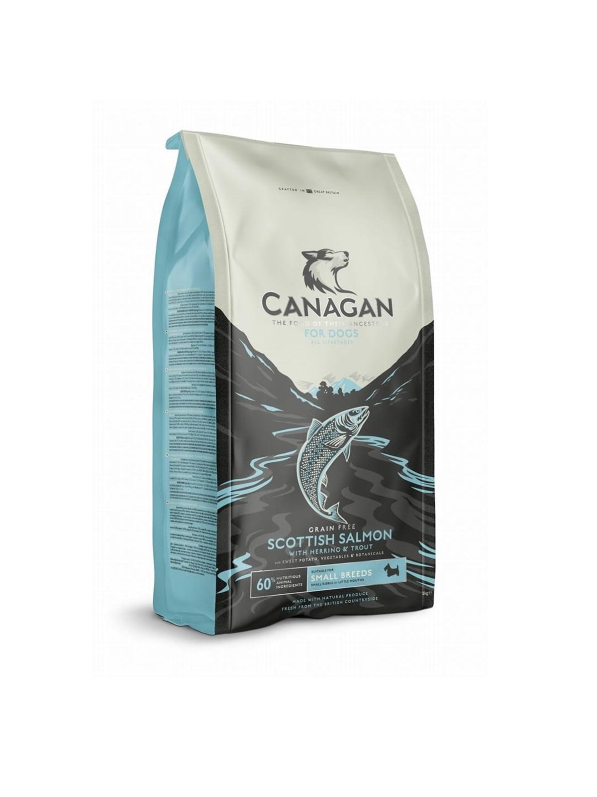 Canagan Schottischer Lachs - kleine Rassen - Trockenfutter für Hunde - 2kg