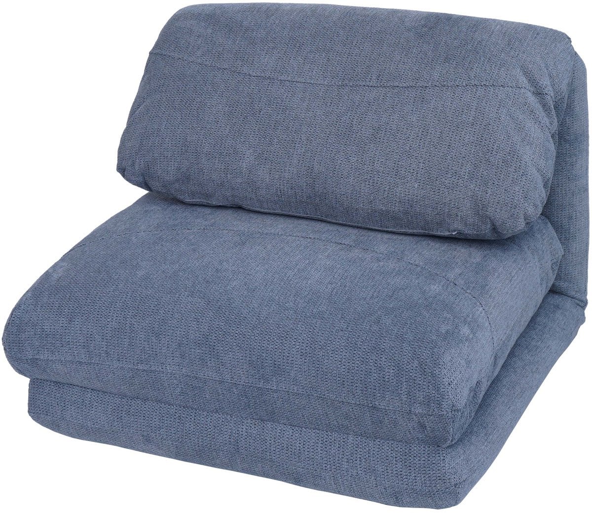 MCW-E68 Slaapbank en functionele fauteuil in lichtblauw textiel