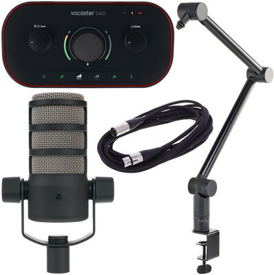 Focusrite Vocaster Two Podcast Bundle 1