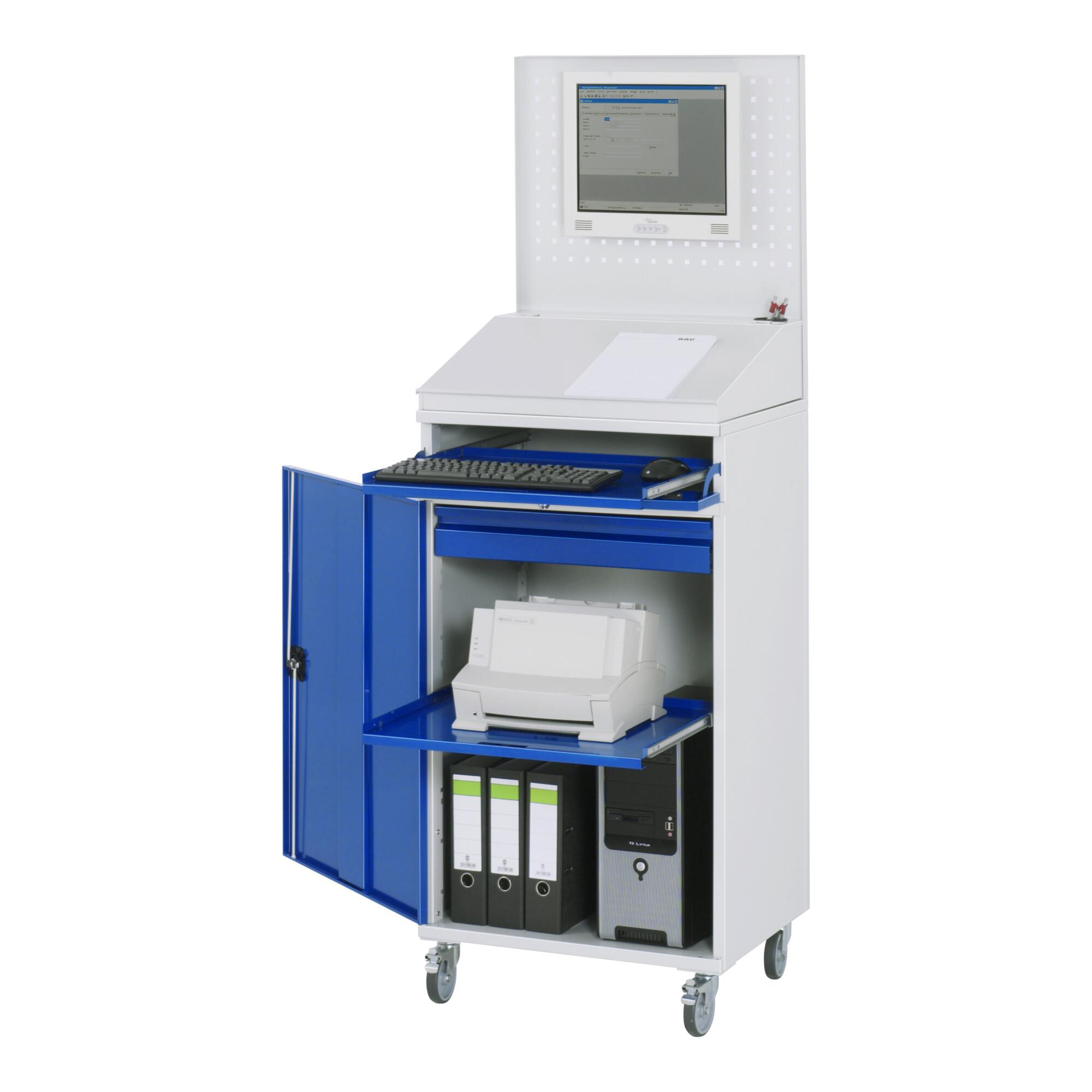 Rau Computer-Schrank 61, B650 xT520xH1895mm, mobil (07-650-M61F.11)