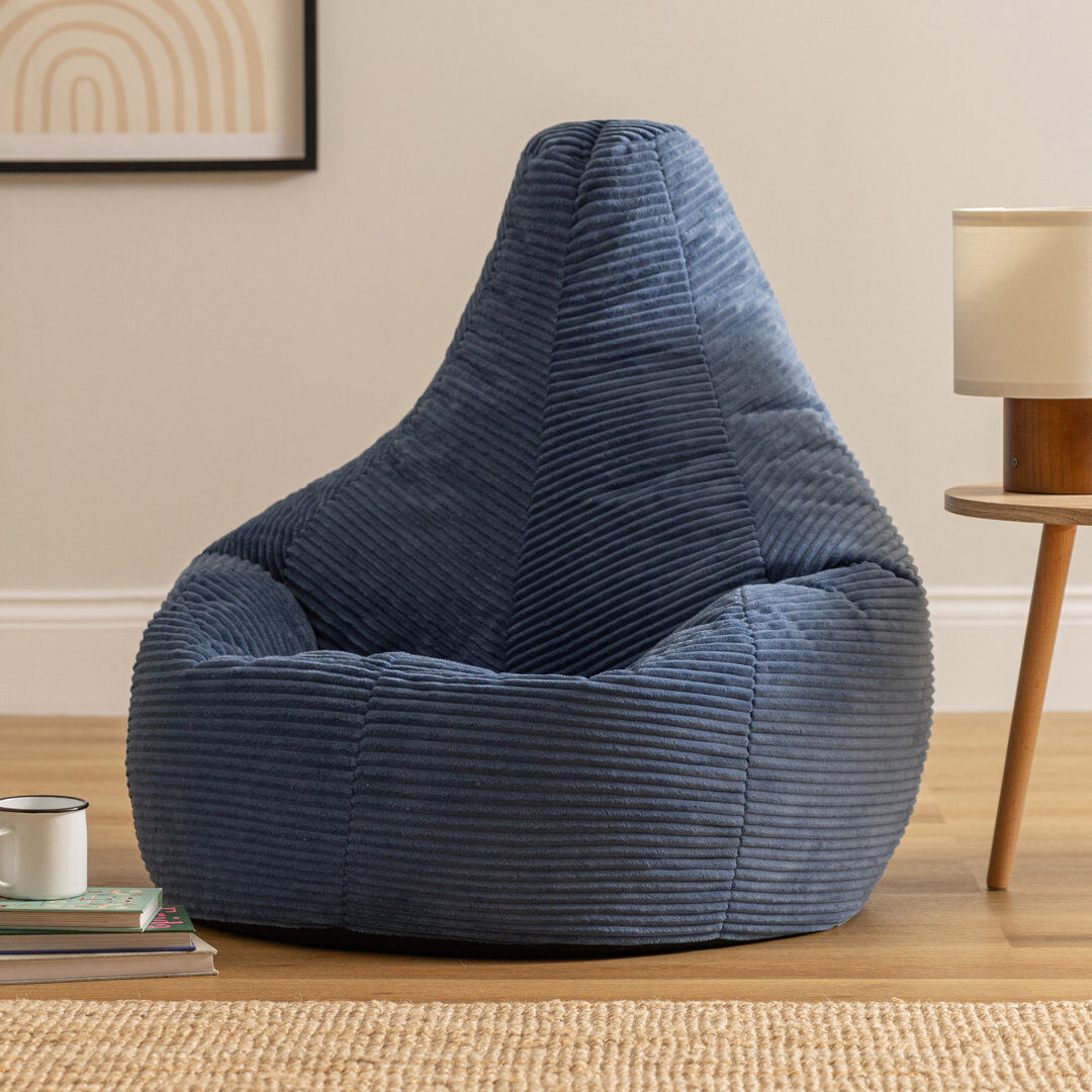 icon Dalton Medium Beanbag Corduroy Navy Blue Blue Medium