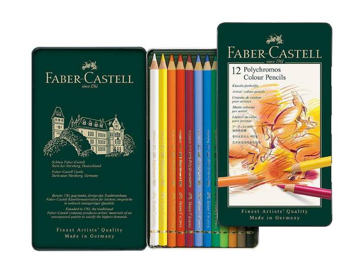 Buntstift FABER-CASTELL Polychromo , bunt, Holz, Stifte, Buntstift