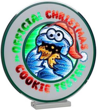 "Sesame Street Holiday Cookie Sign Ekkolight 16""H by Melrose in Red Green Blue (Size OS)"