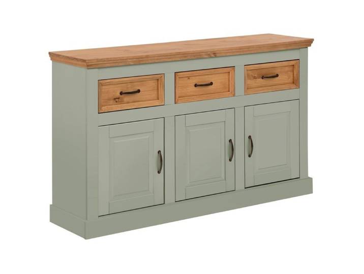 Selma - Buffet Avec 3 Portes Et 3 Tiroirs En Pin Vert