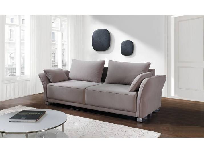 JVmoebel Schlafsofa Stoff-Couch mit Bettfunktion in modernem grauen Design, 1 Teile, Made in Europa