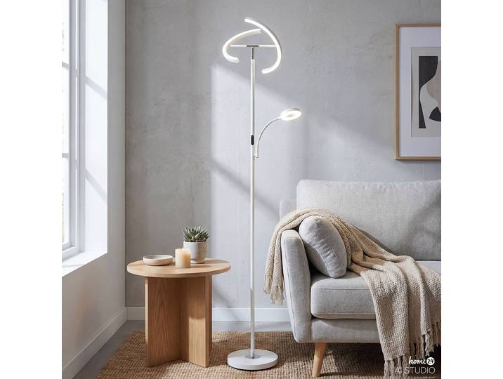 Lampadaire KAVIO 30 x 175 x 30cm Blanc Matériau : Métal, Matière plastique Surface en métal : Enduit par poudrage Type de matière synthétique :