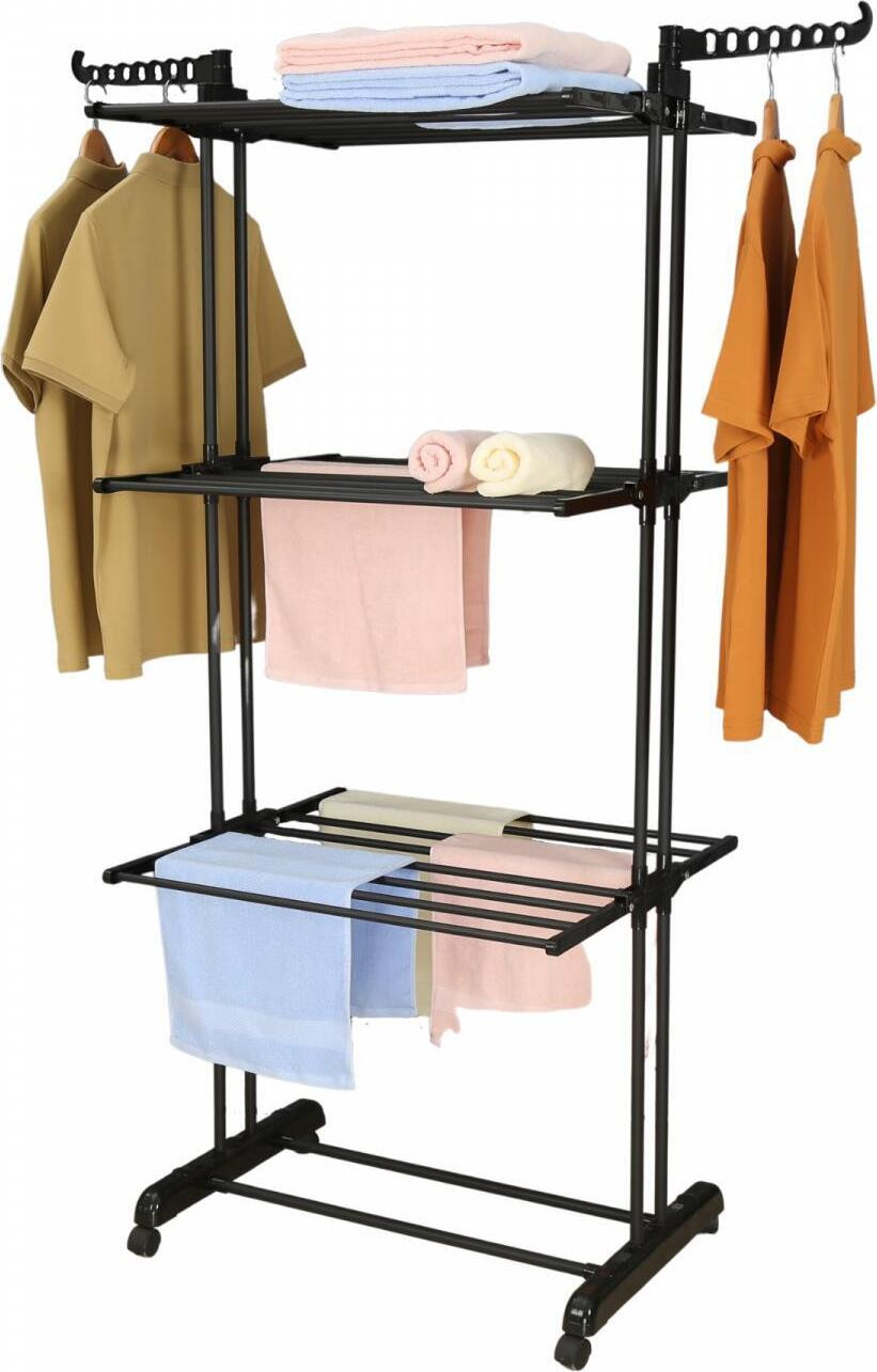 Herzberg Home & Living Herzberg Hg-8034Bb Verplaatsbaar wasrek - Zwart