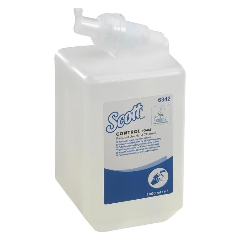 Kimberly-Clark Clark SCOTT 6x 1 L Schaumseife ehemals Kleenex Luxuriöser Schaum - Handreiniger für die h (Handseife Nachfüllpackung, 1000 ml) (6342)