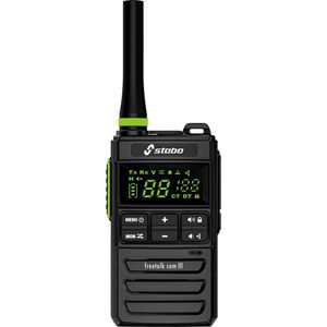 Stabo Funkgerät freetalk com III,lizenzfrei,PMR446, 5km Reichweite, staub- und spritzwassergeschützt