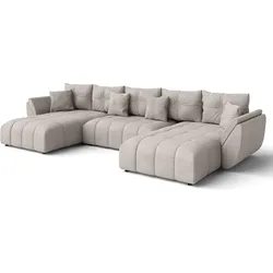 WOHNLANDSCHAFT Antalya Beige 382/190/91 cm – Sofa mit Bettfunktion