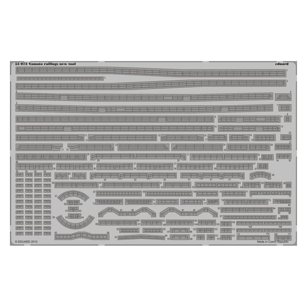 Eduard Yamato railings new tool for Tamiya78025 (53073)