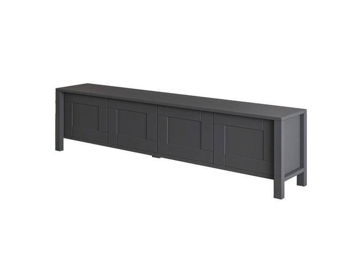 Livetastic Lowboard, Anthrazit, Holzwerkstoff, 35x45x160 cm, Wohnzimmer, TV Möbel, Lowboards